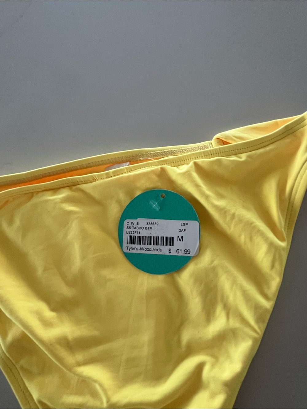 NWT L*Space Monica Wise Taboo Full Cut Bikini Bottom Daffodil Yellow Size Medium - Picture 4 of 5